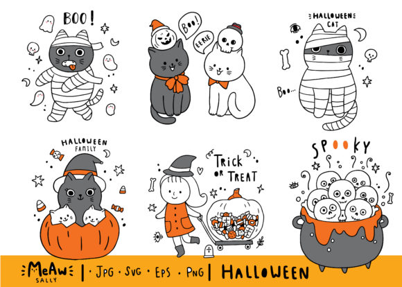 Cartoon Cute Halloween Cat Set Review