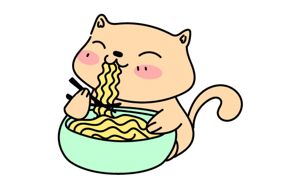 Cat Eating Ramen Embroidery Design Review