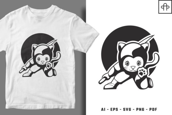 CAT NINJA Black and White Embroidery Design Review