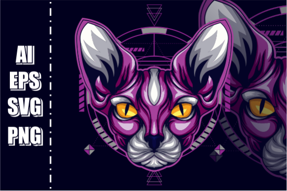 CAT SPHINX VECTOR ILLUSTRATION Review
