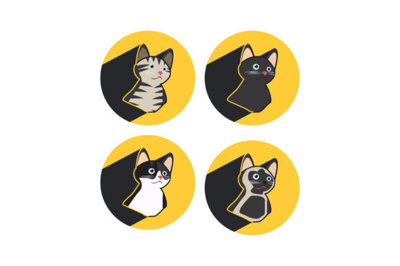 Cat Vector with Yellow Background Bundle Review