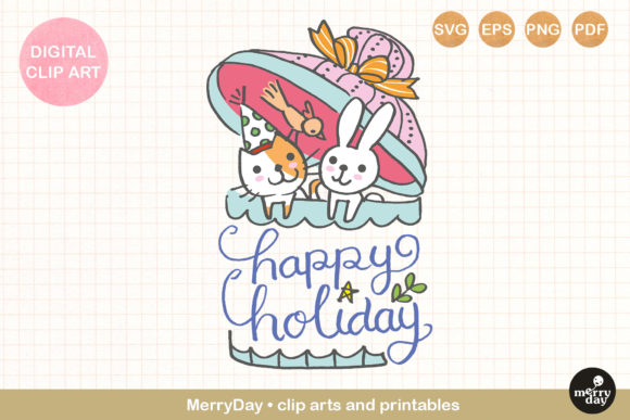 Cute Cat Bunny Happy Holiday Embroidery Review