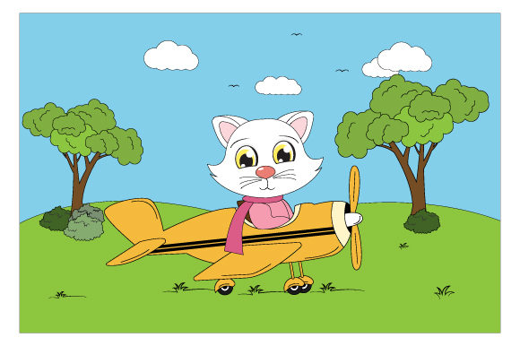 Cute Cat in the Plane Embroidery Design Review