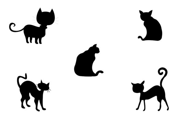 Halloween Cat Silhouette Set Vector Review