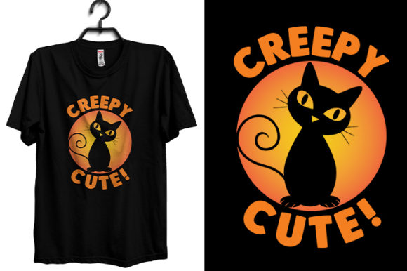 Halloween T-shirt Design Creepy Cute