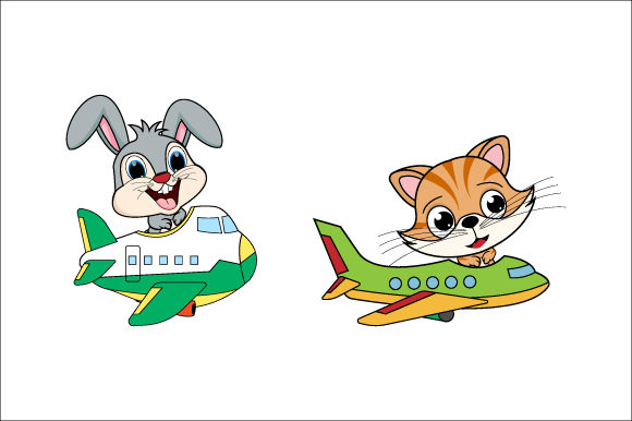 Rabbit and Cat Riding a Plane Embroidery Design Review