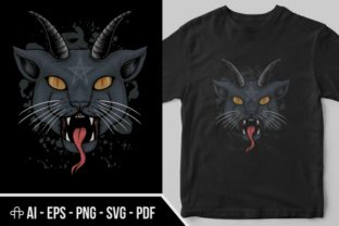 Satanic Cat Head Illustration Review
