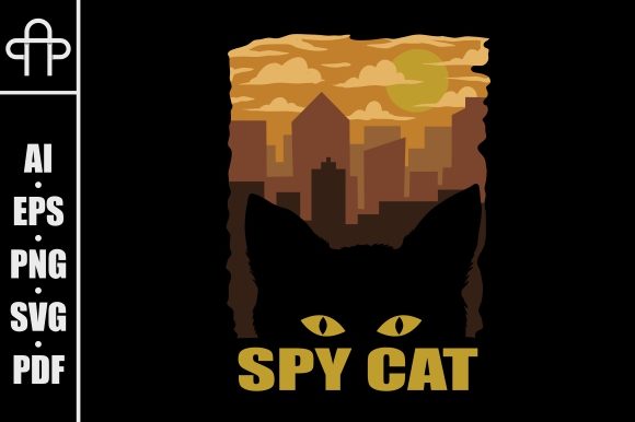 SPY CAT VECTOR ILLUSTRATION Review for Embroidery Projects